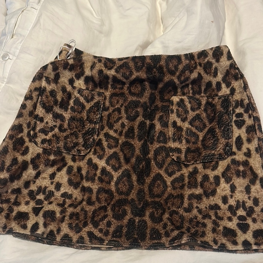 Leopard Print Mini Skirt